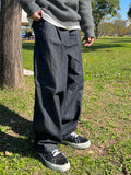 Untouched wide BK BL denim pants (raw-indigo)