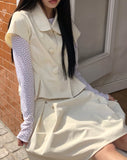 Jea Bean Button Jacket Midi Skirt Set