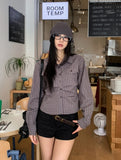Huz Pintuck Standard Check Shirt