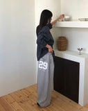 Big check collar overfit long-sleeved shirt