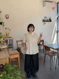 Hinky Summer Raw Denim Balloon Wide Pants