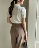 Hien Pin Tuck Span Wide Slacks