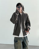 Scent Cable Knit Hood Zip-Up