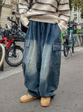 Peter Washing Balloon Cargo Denim Pants
