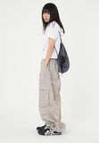 Trudy pintuck balloon wide shirring cargo pants