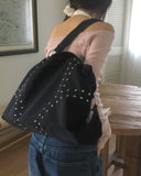 Philan Nylon Stud Big Shoulder Bag