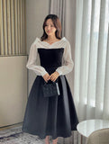 Mello Pintuck Flare Long Skirt