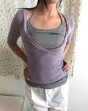 Felon Deep V-Neck Three Quarter T-Shirt