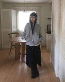 [Brushed Lining] Heating Rivet Pocket Two-Way Pile Hood Zip-Up