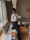 Lloyd Pintuck Maxi Wide Belt Slacks