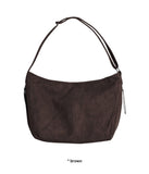 HALF MOON SUEDE CROSS BAG