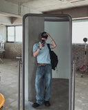 Tero Double Back Pocket Embossed Denim Pants