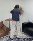 Lupen pintuck wide cotton pants