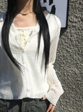 Kant Rib Long Sleeve Basic Cardigan
