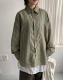 [unisex] Hellan Vintage Stripe Over Shirt