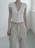 Clia Lace V-neck Tee