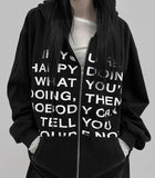 Ratten lettering hooded zip-up