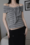 Stripe Drape Top