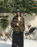 Chebo Military Camo Oversized-Fit Hood Zip-Up