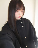 Bern Loose Fit Stud Cotton Bomber Jacket