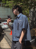 ENZ STRIPED HALF SHIRT