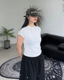 Ravi raglan cropped short-sleeved T-shirt
