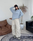 Lucael diagonal button hoodie