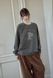 Tabby Love Raglan Pigment Sweatshirt