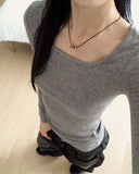 Juen Slim Long Round Long Sleeve T-shirt