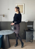 Chandley Velvet Ribbed Puff T-shirt