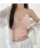 With Cup Lace Span Sleeveless Vacation Look