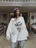 Lost printing loose fit long sleeves