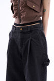 Ripi carpenter bermuda denim pants