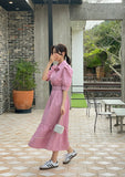 Tuto Stripe Puff Shirt One Piece (Belt Set)