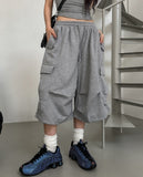 Bloss Pintuck Cargo Sweat Bermuda Pants