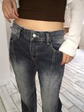 Forton Low-rise Incised Bootcut Denim Pants