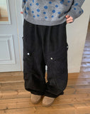 Kitpana Banding Cargo Brushed Corduroy Pants