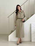 Eberu Shirt Long One Piece (Belt set)