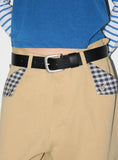 HIDDEN CHECK WIDE PANTS