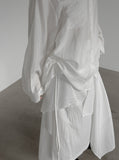 Lia Shirred See-through Balloon Shirt