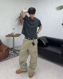 Liev Washed Zipper Cargo Pants