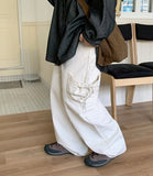 Lakki Bijo Ribbon Cotton Cargo Pants