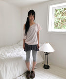 Peku One-Shoulder Short Sleeve T-shirt