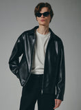 Fox Leather Overfit Single Jacket