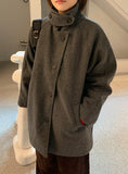 Dylan 2oz High Neck Button Half Coat