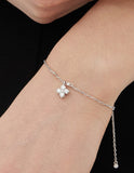 Essence Silver (W) Moissanite Flower Bracelet