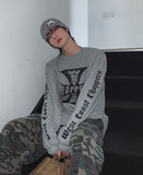 Coast Waffle Cross Lettering Long Sleeve