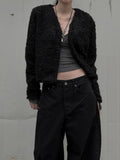 Moru Boucle Two-Way Fur Cardigan