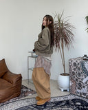 Ellie Layered Check Wrap Skirt
