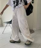 Muri Mesh Nylon Wrinkle Banding Pants